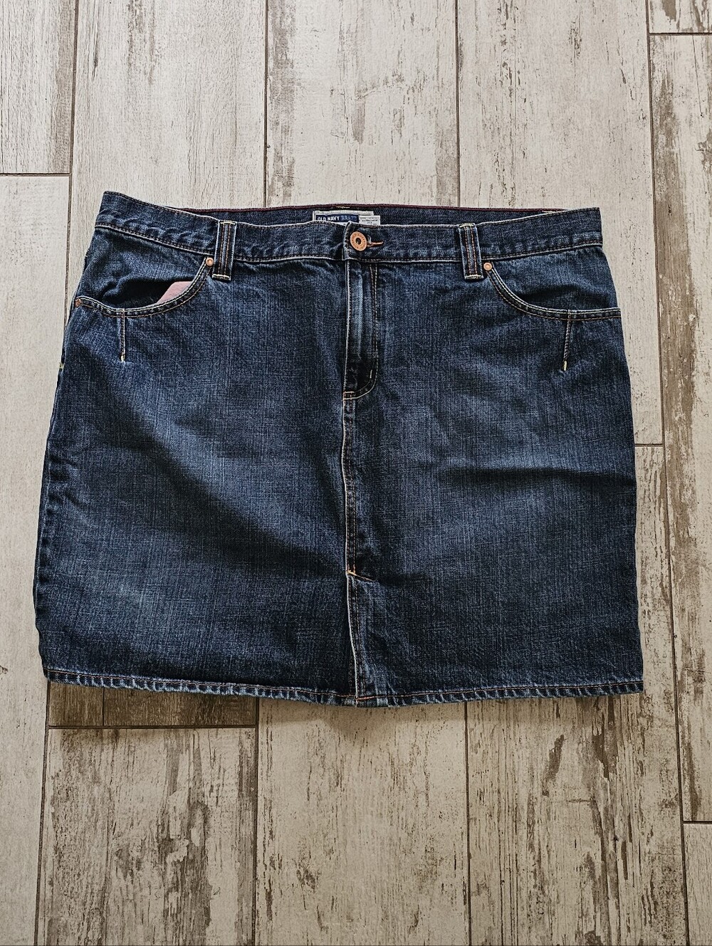 Old Navy Classic Dark Blue Denim Mini Skirt 20
